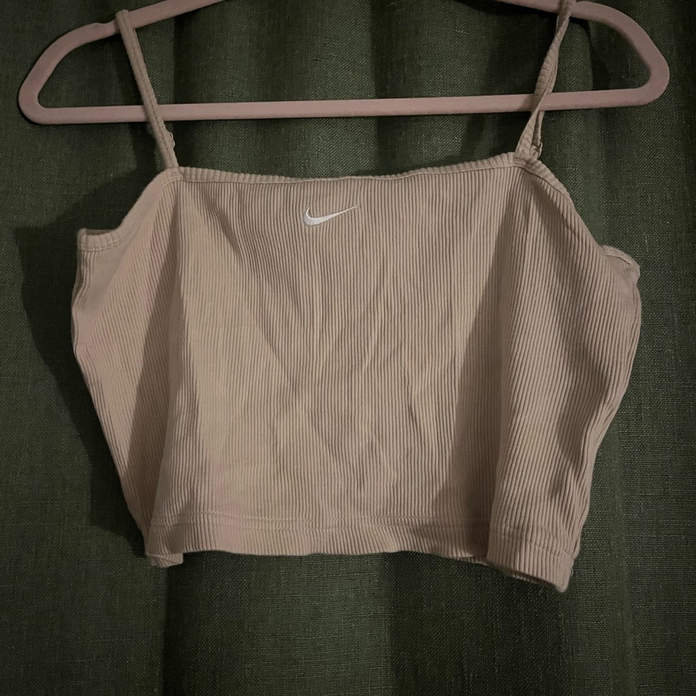 Nike Women's Ribbed Tan Crop Top